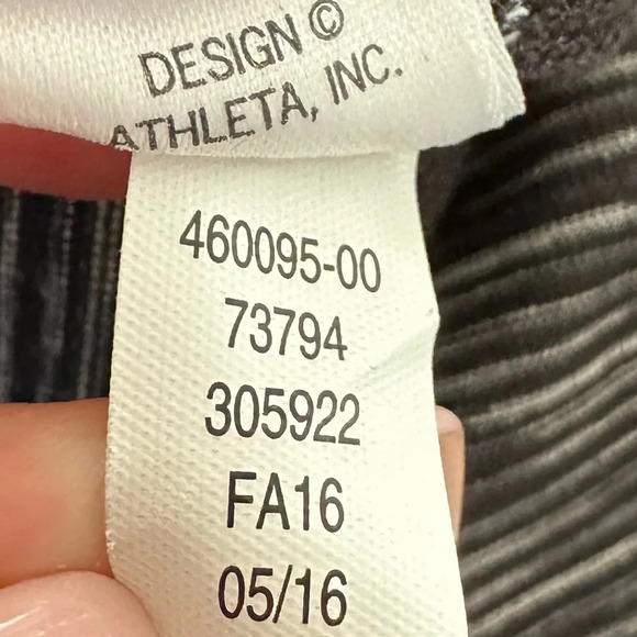 Athleta Size XL Black Power Up Space Dye Cropped Leggings Workout Tights Running - Picture 5 of 8